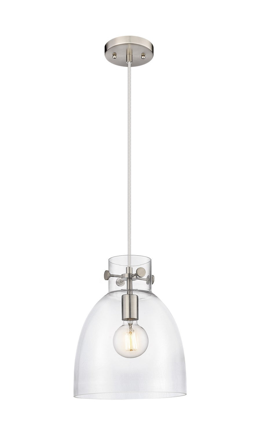 Innovations Downtown Urban 410-1PM-SN-G412-10CL Pendant Light - Satin Nickel