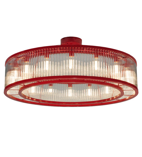 Meyda Tiffany Marquee 132858 Chandelier Light - Ruby Red/Clear Acrylic Tubes