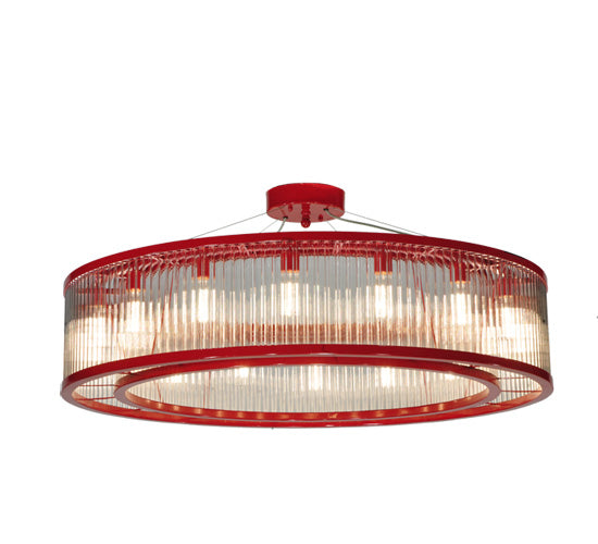 Meyda Tiffany Marquee 132858 Chandelier Light - Ruby Red/Clear Acrylic Tubes