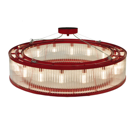 Meyda Tiffany Marquee 132858 Chandelier Light - Ruby Red/Clear Acrylic Tubes