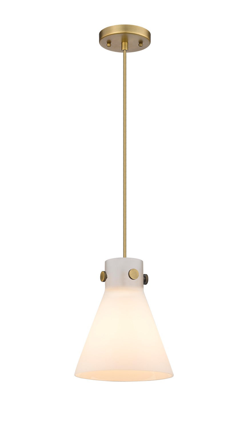 Innovations Downtown Urban 410-1PS-BB-G411-8WH Pendant Light - Brushed Brass