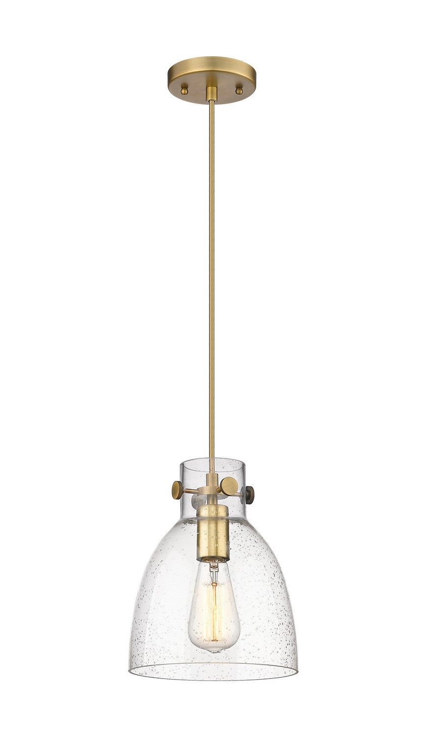 Innovations Downtown Urban 410-1PS-BB-G412-8SDY Pendant Light - Brushed Brass