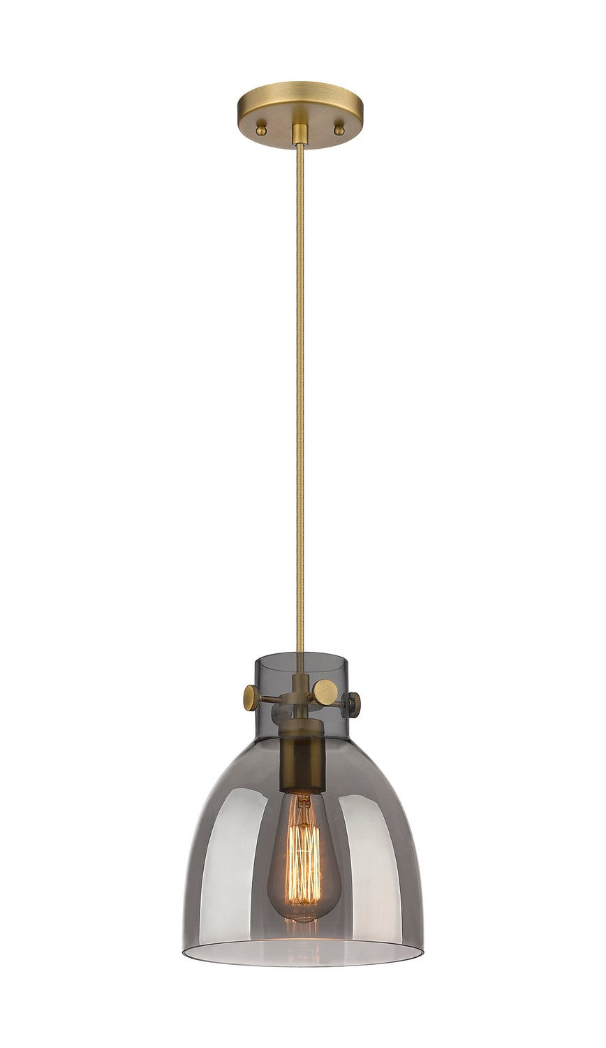Innovations Downtown Urban 410-1PS-BB-G412-8SM Pendant Light - Brushed Brass