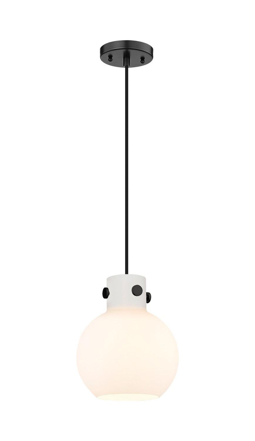 Innovations Newton 410-1PS-BK-G410-8WH Pendant Light - Matte Black