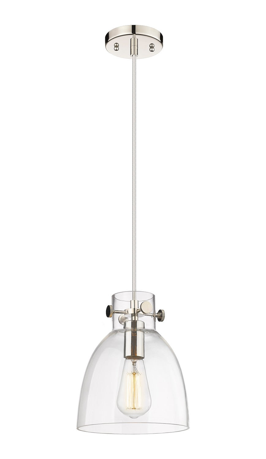 Innovations Downtown Urban 410-1PS-PN-G412-8CL Pendant Light - Polished Nickel
