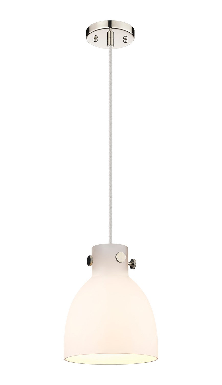 Innovations Downtown Urban 410-1PS-PN-G412-8WH Pendant Light - Polished Nickel