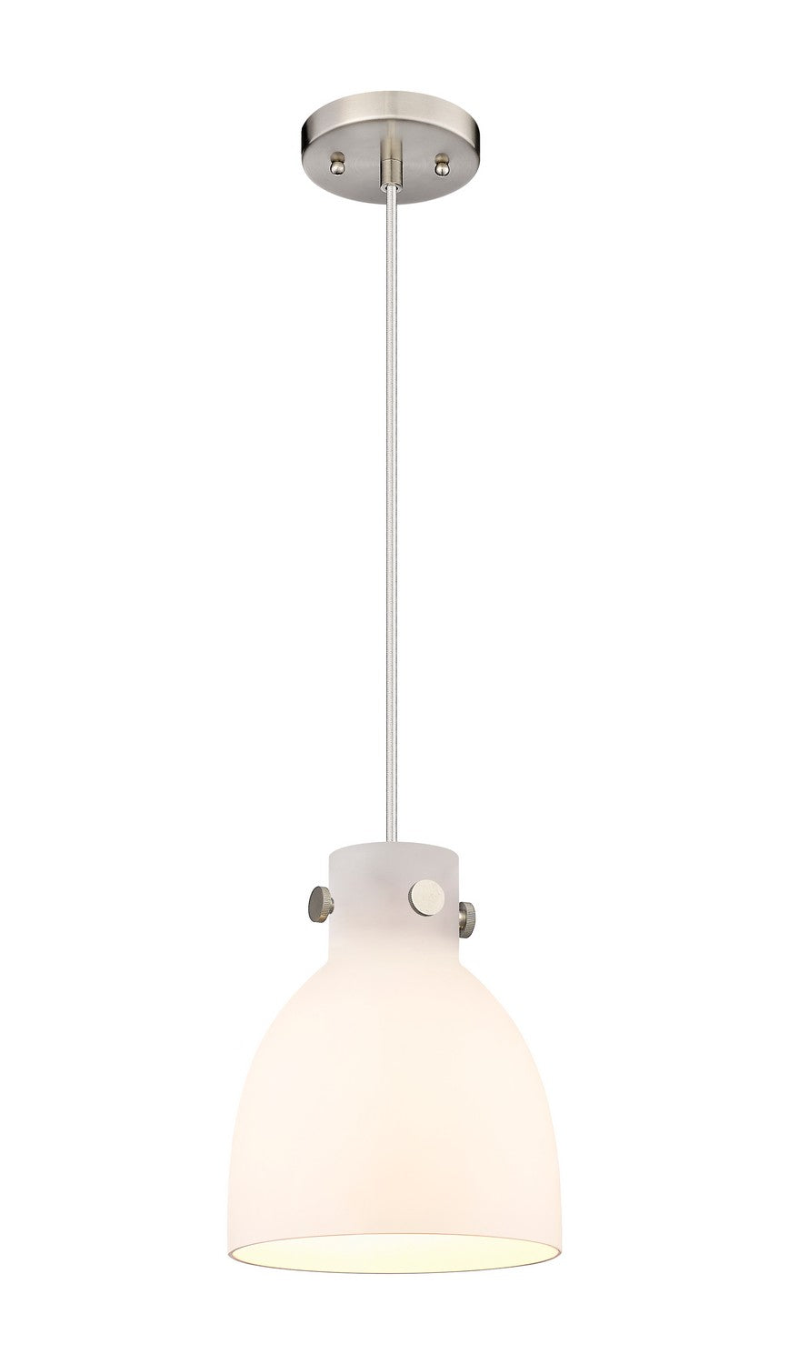 Innovations Downtown Urban 410-1PS-SN-G412-8WH Pendant Light - Brushed Satin Nickel