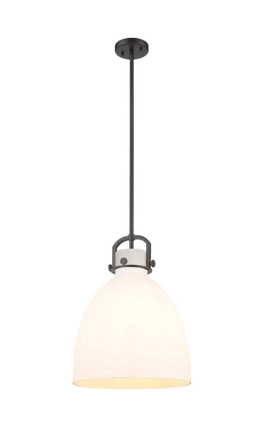 Innovations Downtown Urban 410-1SL-BK-G412-14WH Pendant Light - Matte Black