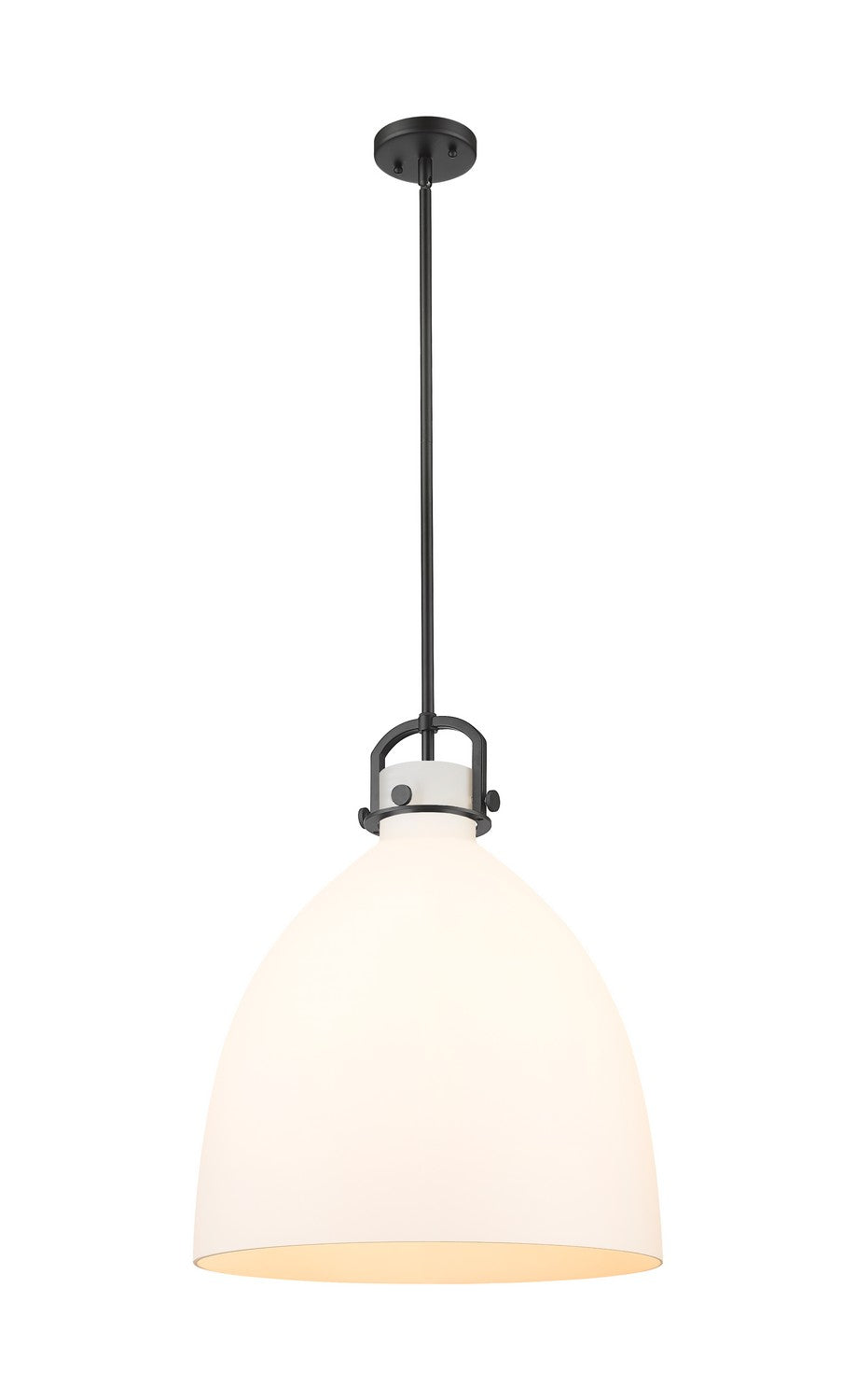 Innovations Downtown Urban 410-1SL-BK-G412-18WH Pendant Light - Matte Black