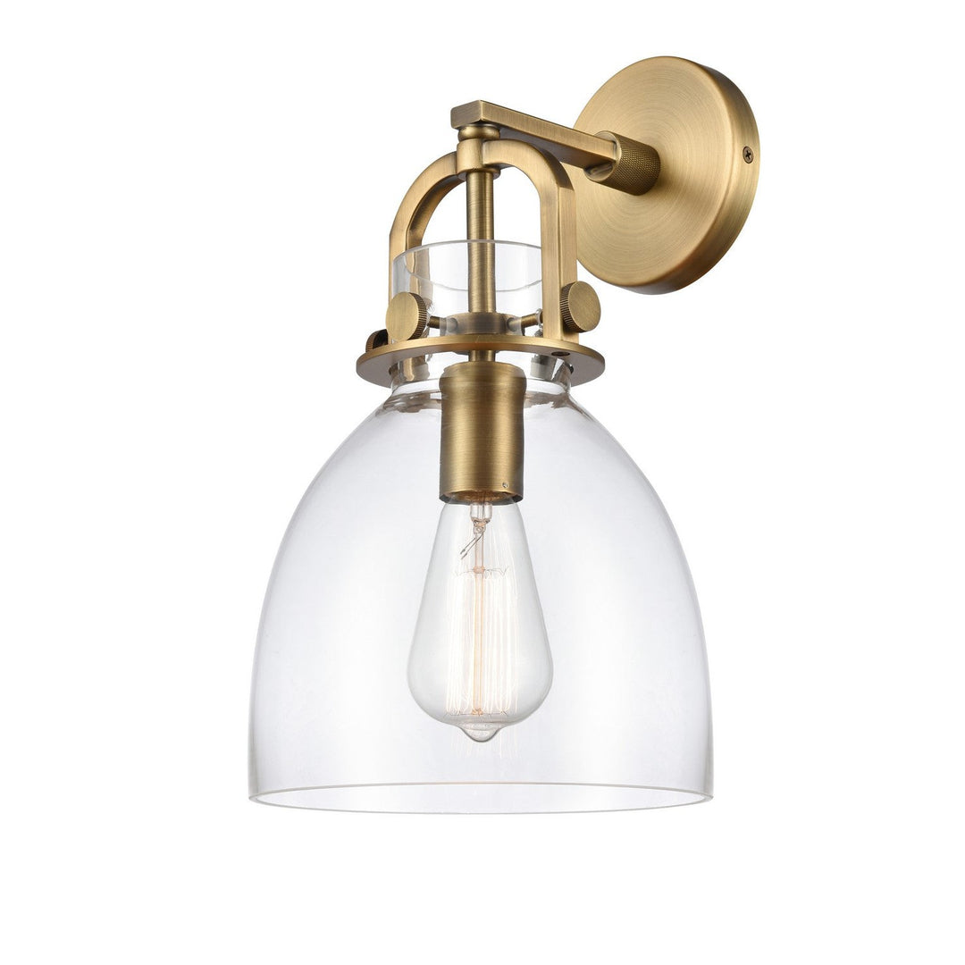 Innovations Downtown Urban 410-1W-BB-G412-8CL Wall Sconce Light - Brushed Brass