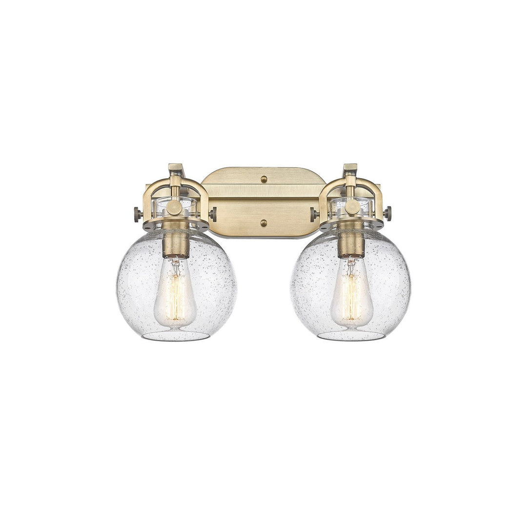 Innovations Newton 410-2W-BB-G410-7SDY Bath Vanity Light 17 in. wide - Brushed Brass