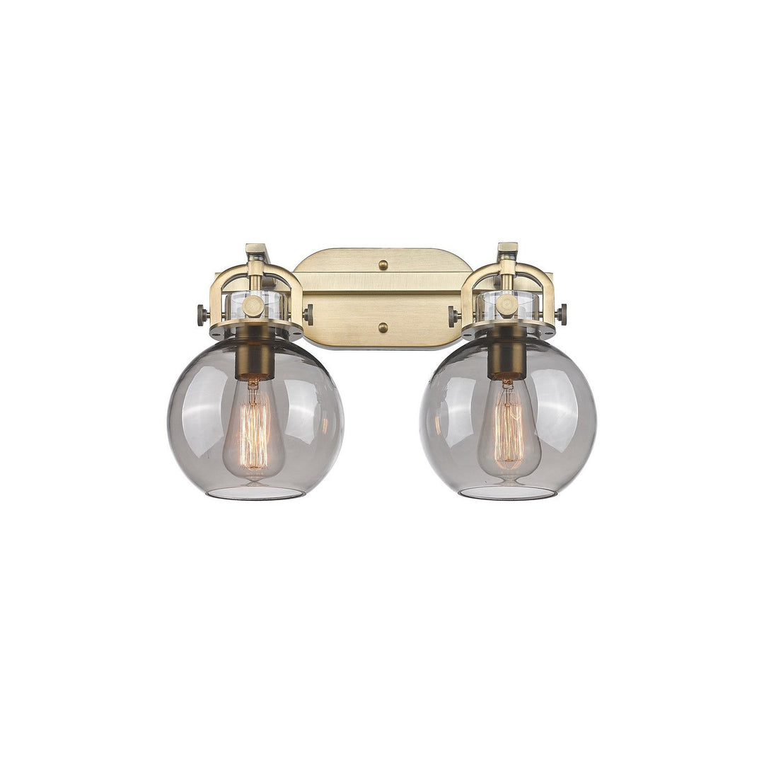 Innovations Newton 410-2W-BB-G410-7SM Bath Vanity Light 17 in. wide - Brushed Brass