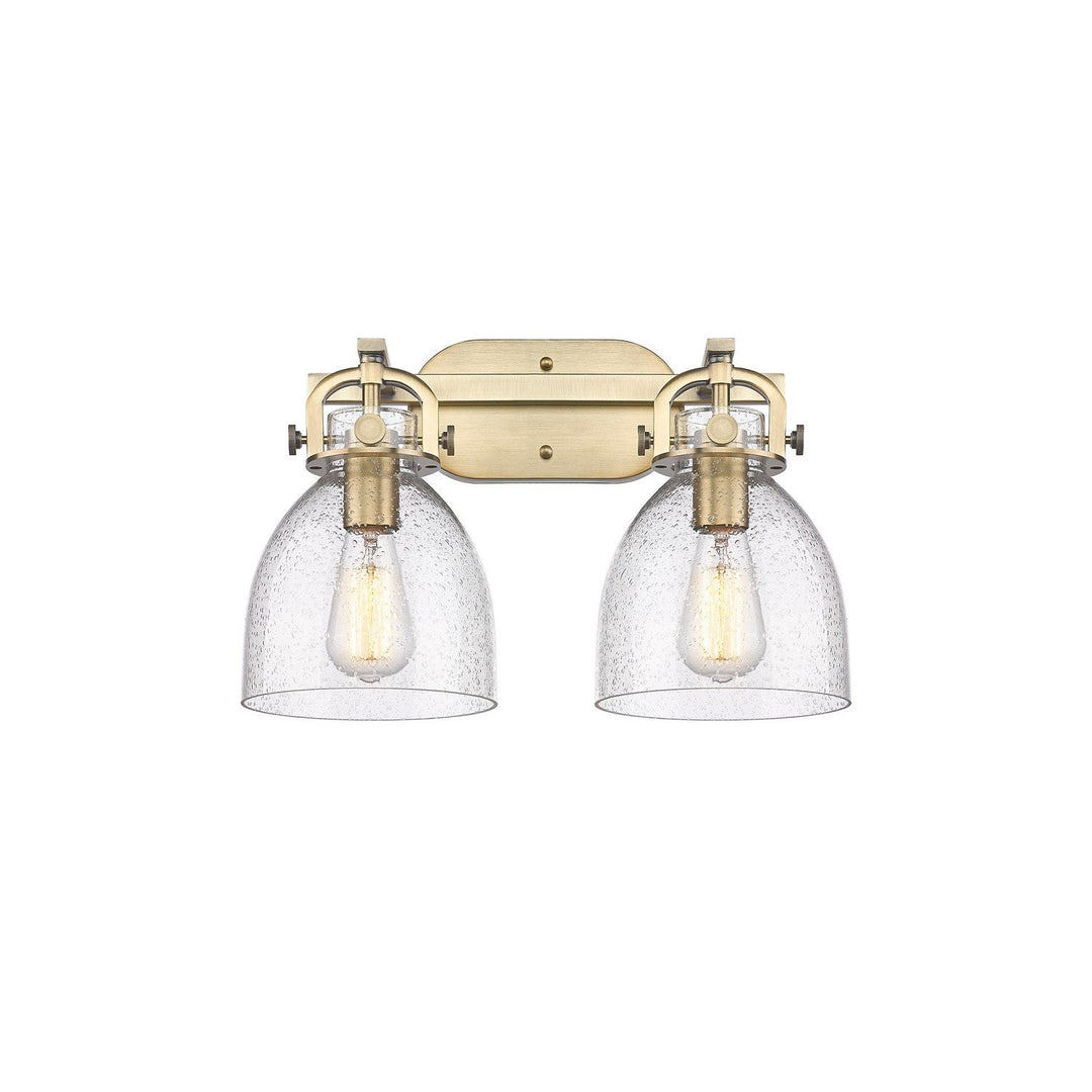 Innovations Downtown Urban 410-2W-BB-G412-7SDY Bath Vanity Light 17 in. wide - Brushed Brass