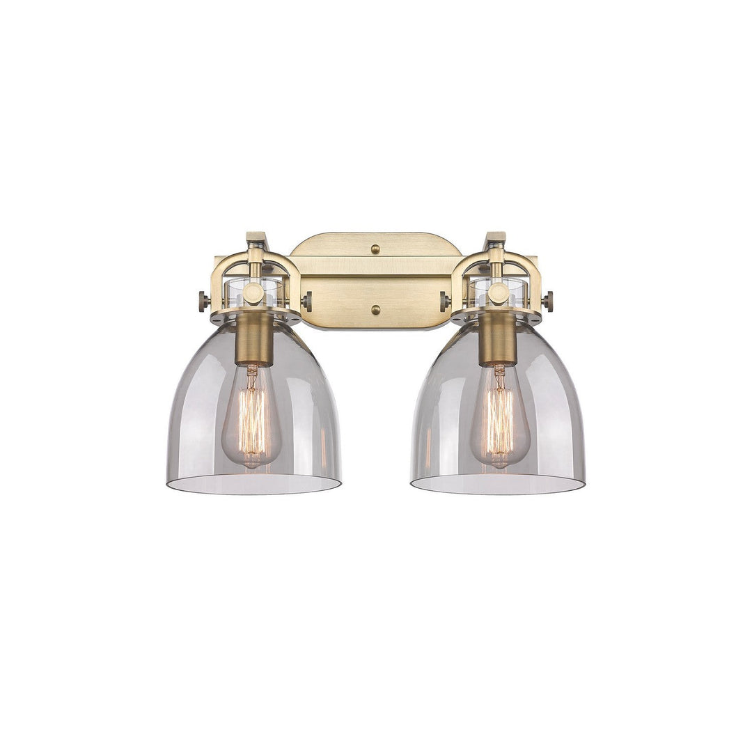 Innovations Downtown Urban 410-2W-BB-G412-7SM Bath Vanity Light 17 in. wide - Brushed Brass