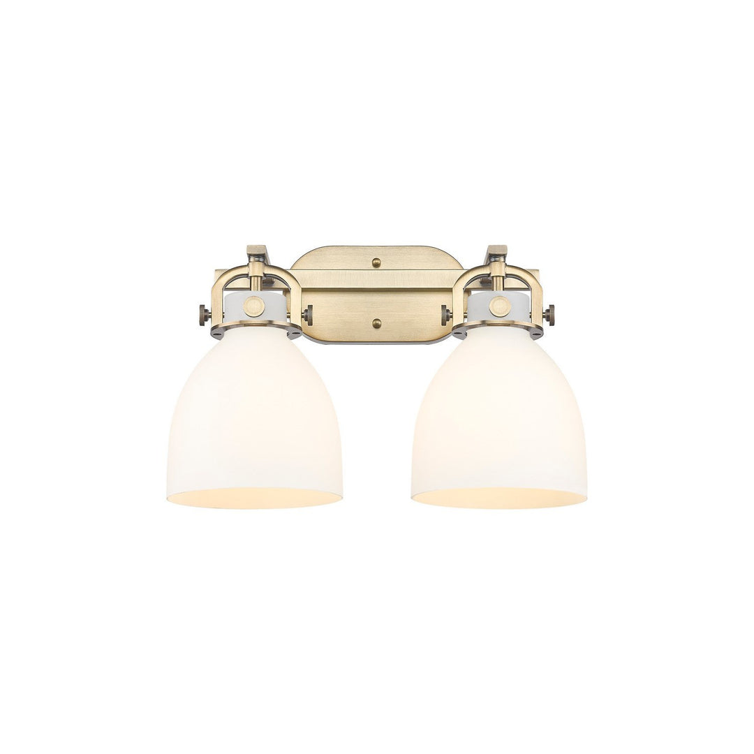 Innovations Downtown Urban 410-2W-BB-G412-7WH Bath Vanity Light 17 in. wide - Brushed Brass