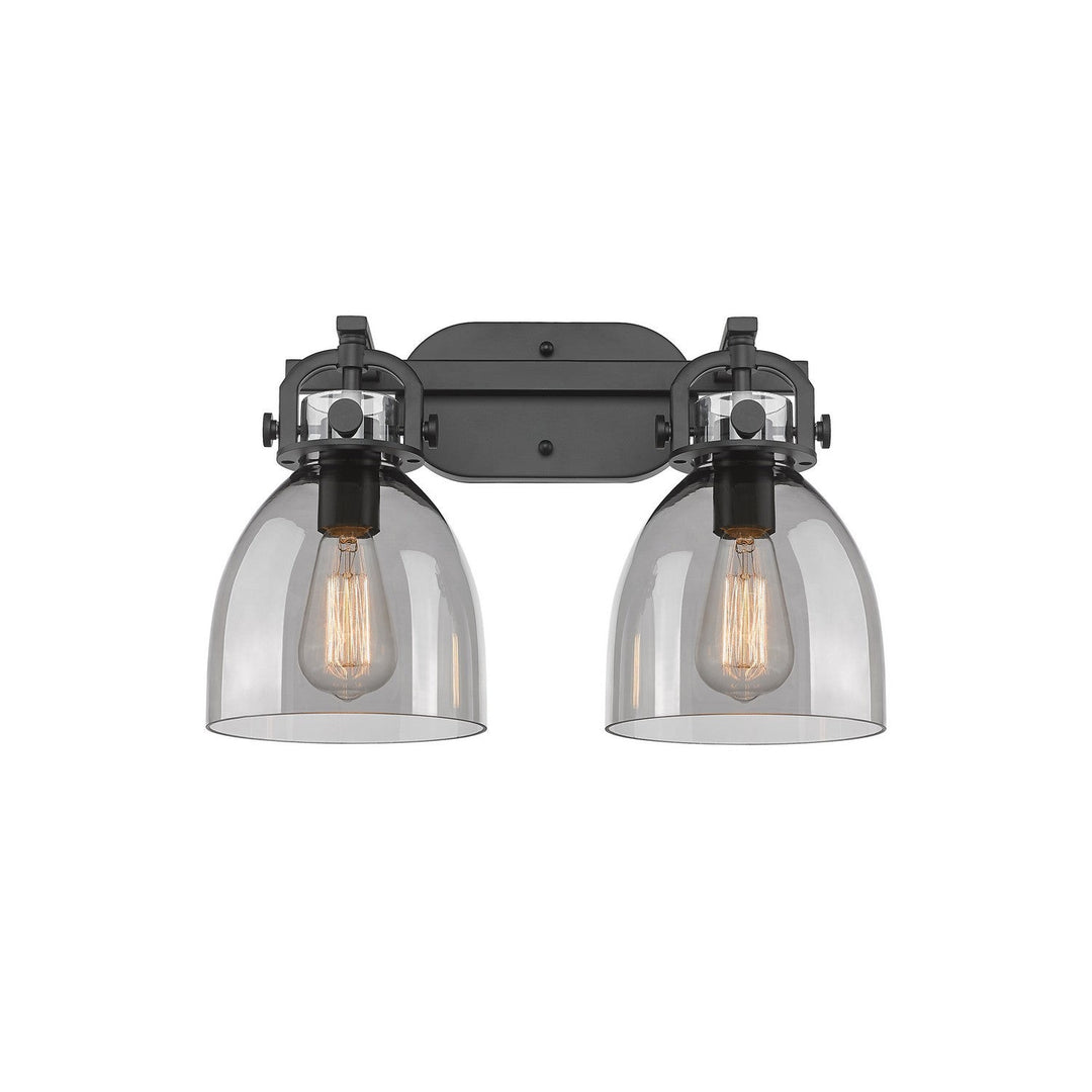 Innovations Downtown Urban 410-2W-BK-G412-7SM Bath Vanity Light 17 in. wide - Matte Black