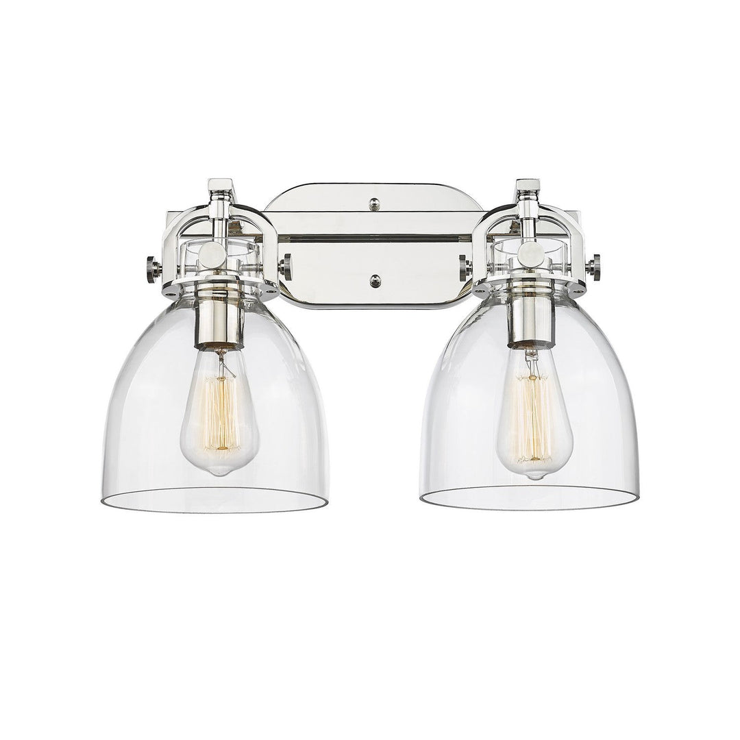 Innovations Downtown Urban 410-2W-PN-G412-7CL Bath Vanity Light 17 in. wide - Polished Nickel
