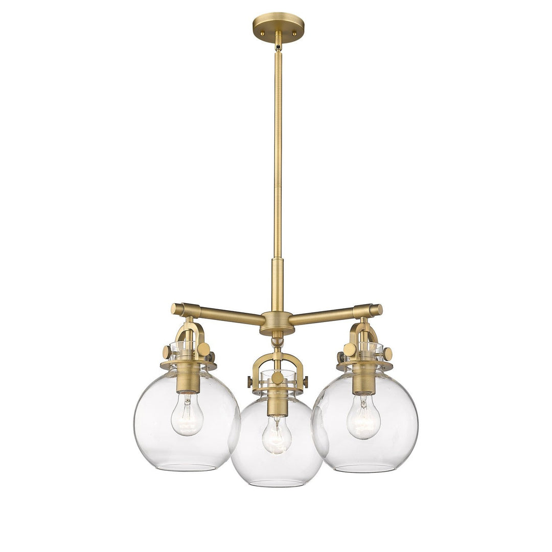 Innovations Downtown Urban 410-3CR-BB-G410-7CL Pendant Light - Brushed Brass