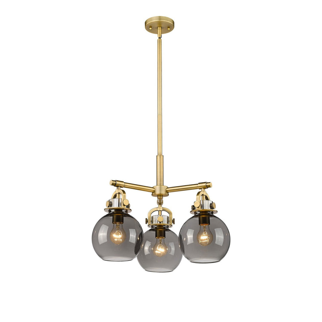 Innovations Downtown Urban 410-3CR-BB-G410-7SM Pendant Light - Brushed Brass