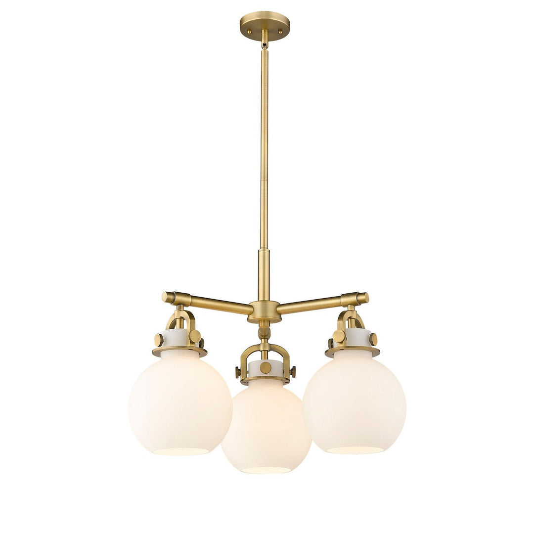 Innovations Downtown Urban 410-3CR-BB-G410-7WH Pendant Light - Brushed Brass