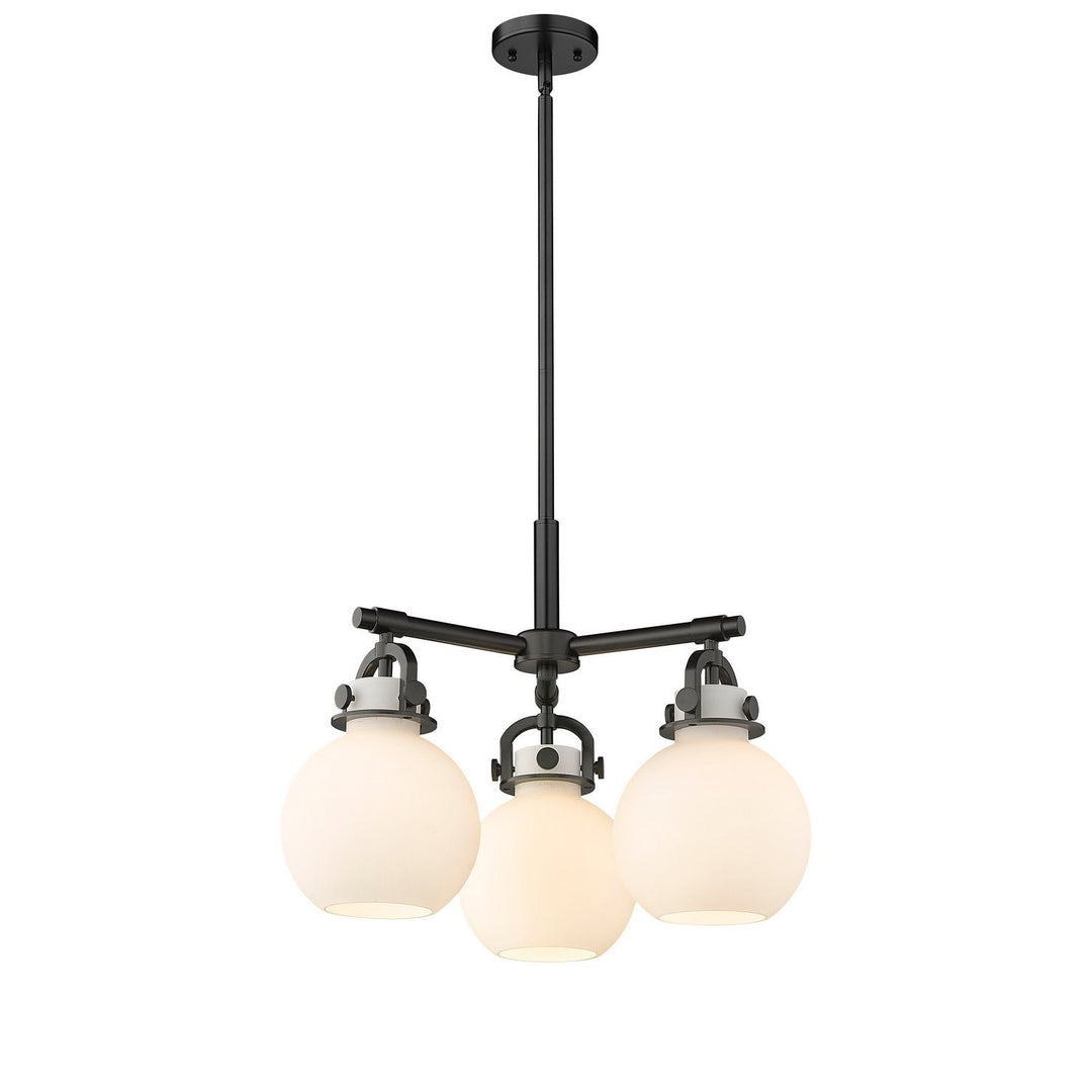 Innovations Downtown Urban 410-3CR-BK-G410-7WH Pendant Light - Matte Black