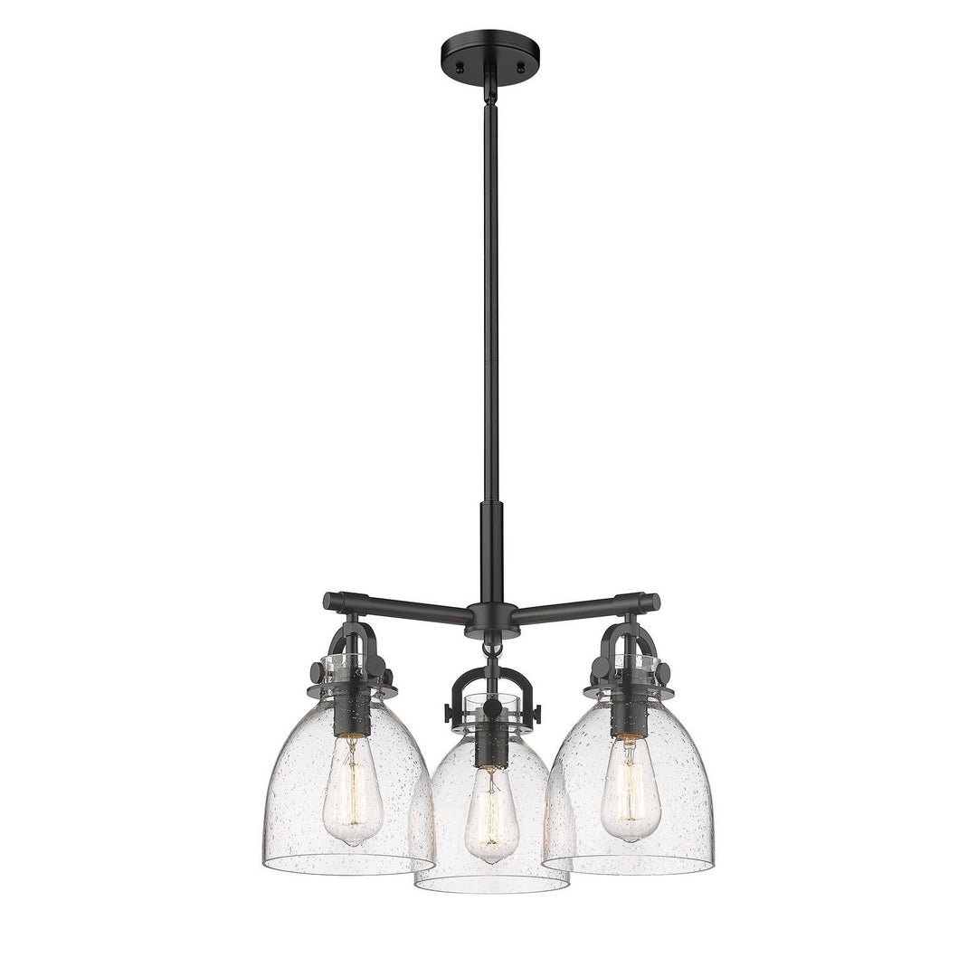 Innovations Downtown Urban 410-3CR-BK-G412-7SDY Pendant Light - Matte Black