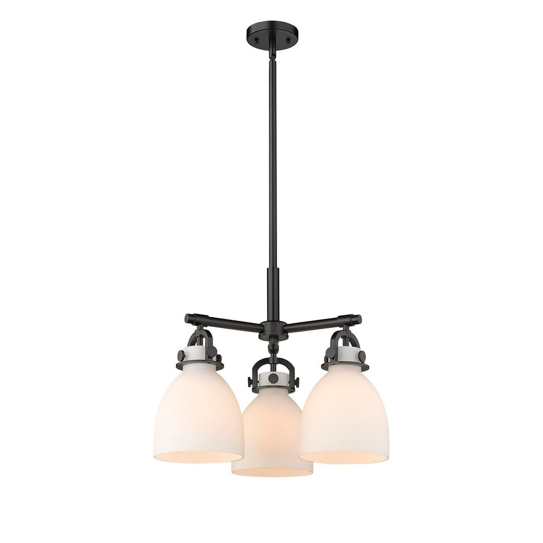 Innovations Downtown Urban 410-3CR-BK-G412-7WH Pendant Light - Matte Black