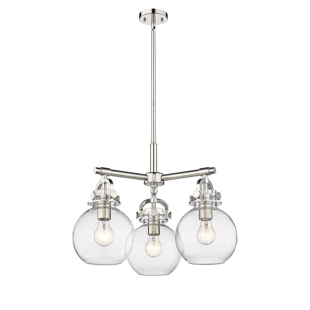 Innovations Downtown Urban 410-3CR-PN-G410-7CL Pendant Light - Polished Nickel