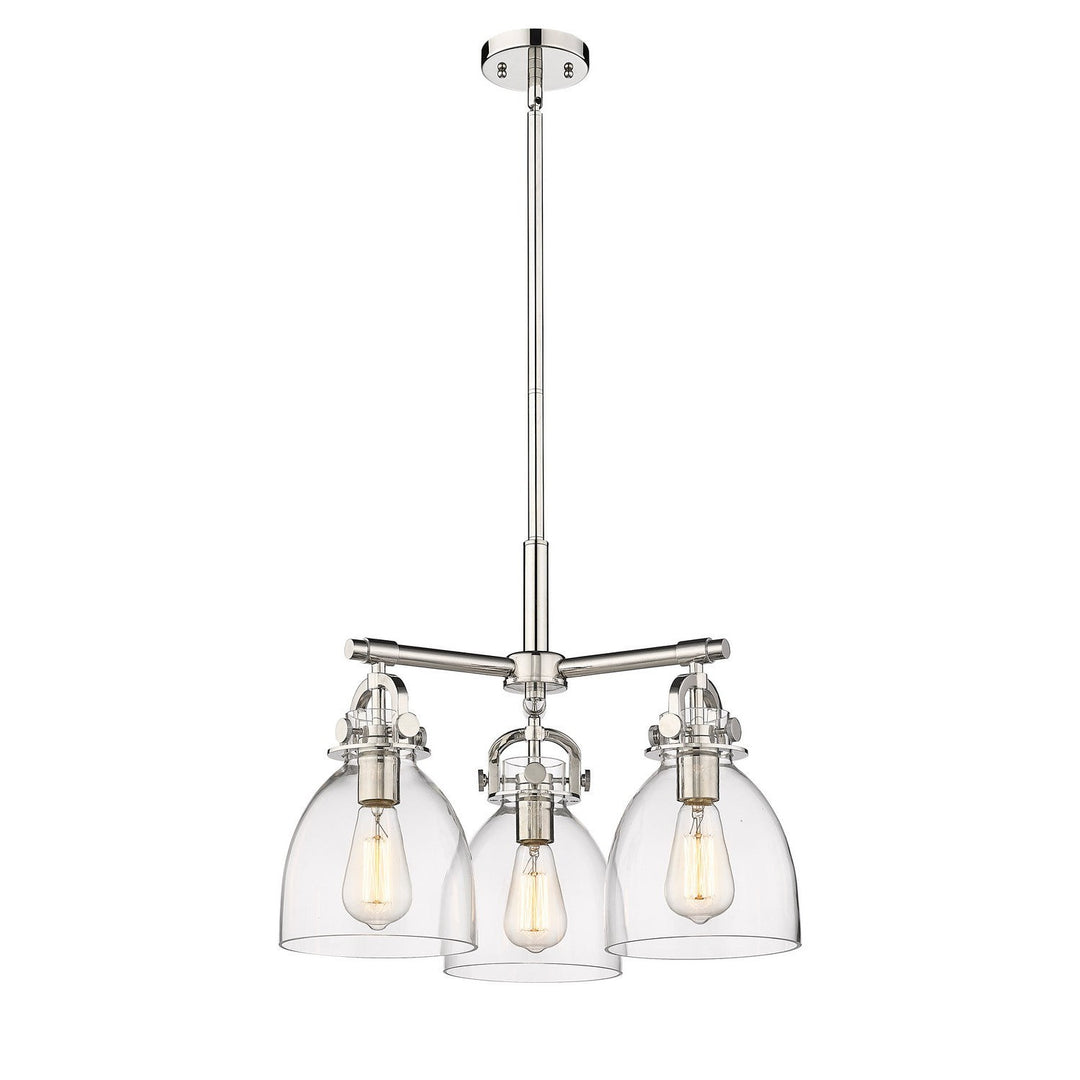 Innovations Downtown Urban 410-3CR-PN-G412-7CL Pendant Light - Polished Nickel