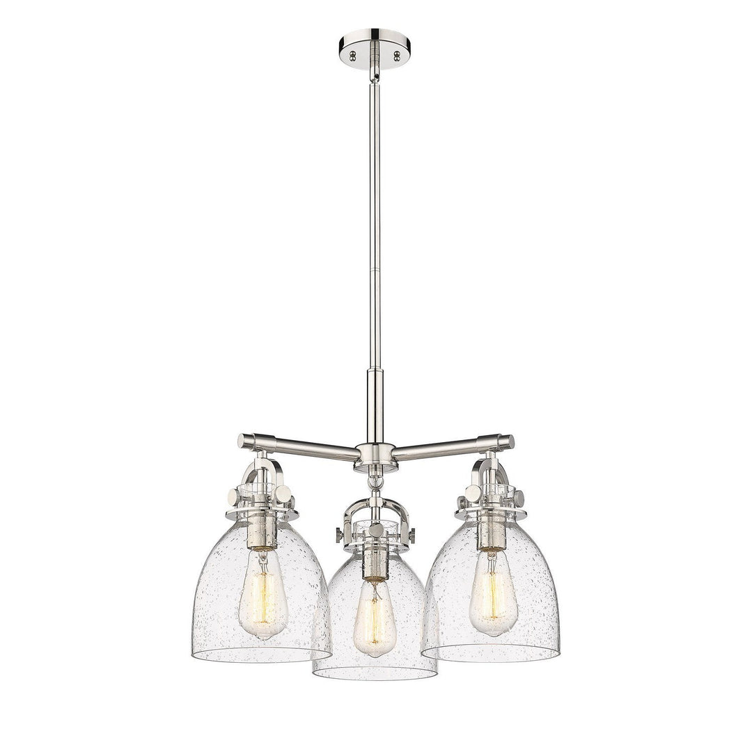 Innovations Downtown Urban 410-3CR-PN-G412-7SDY Pendant Light - Polished Nickel