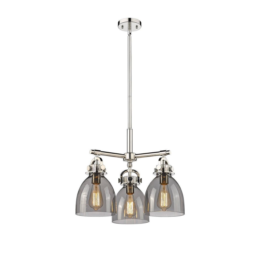 Innovations Downtown Urban 410-3CR-PN-G412-7SM Pendant Light - Polished Nickel