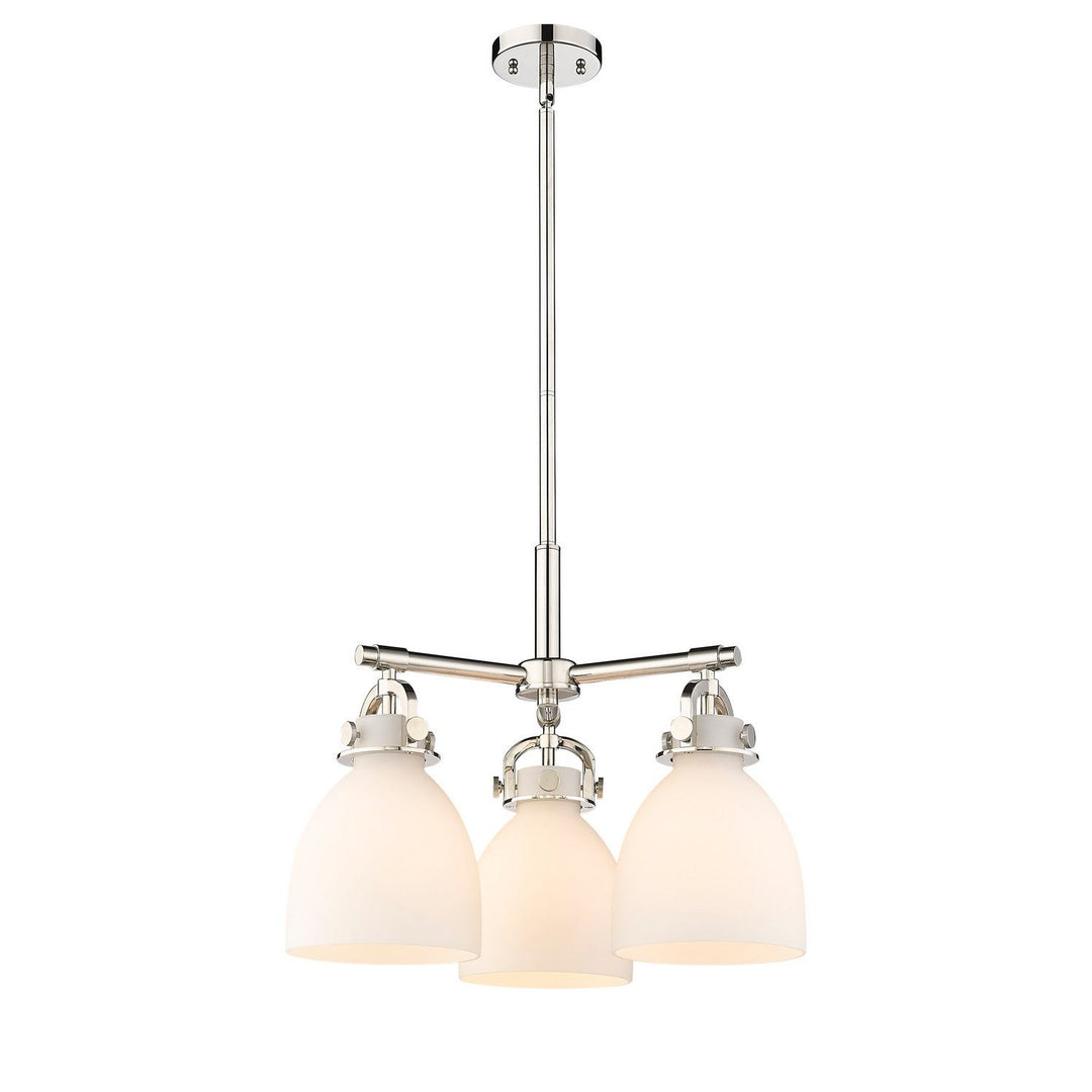 Innovations Downtown Urban 410-3CR-PN-G412-7WH Pendant Light - Polished Nickel