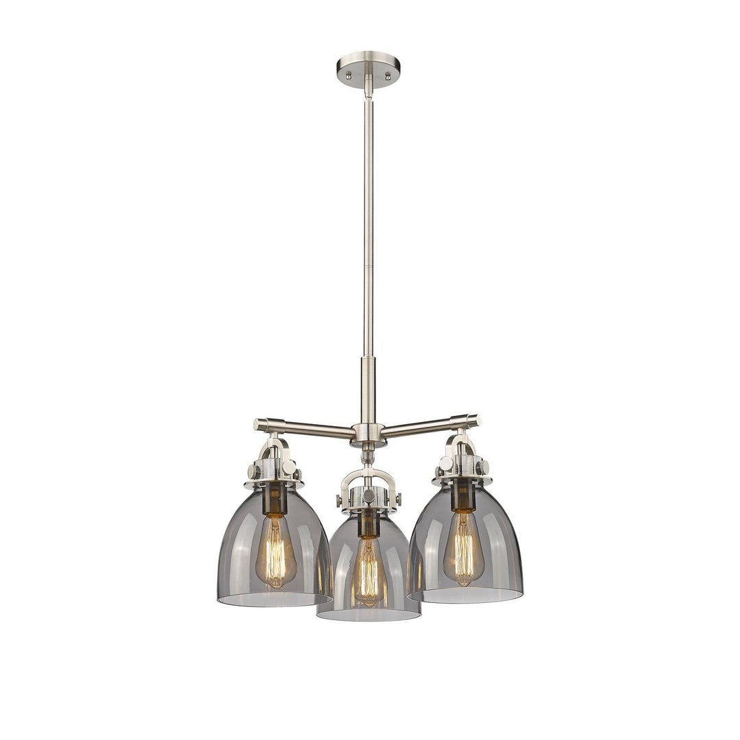 Innovations Downtown Urban 410-3CR-SN-G412-7SM Pendant Light - Satin Nickel