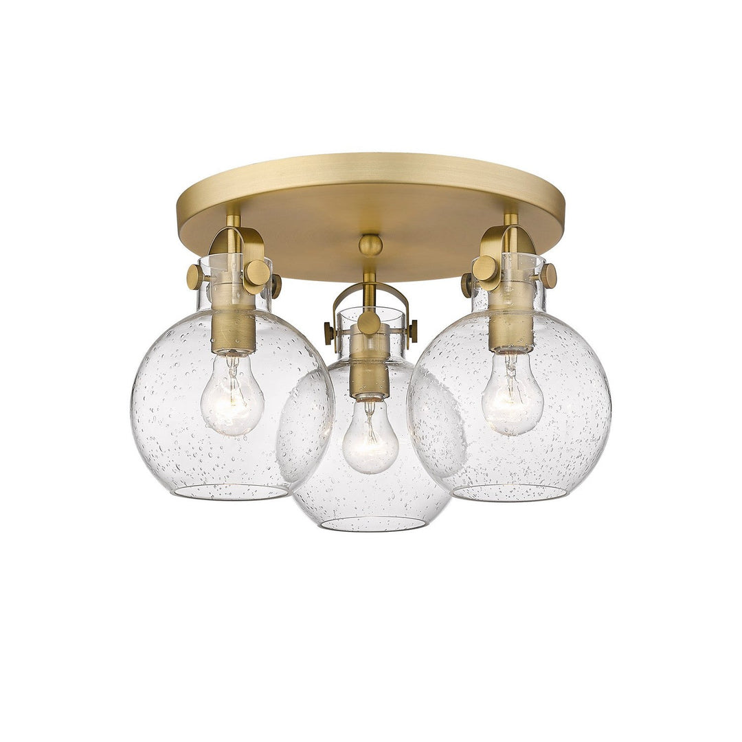 Innovations Downtown Urban 410-3F-BB-G410-7SDY Ceiling Light - Brushed Brass