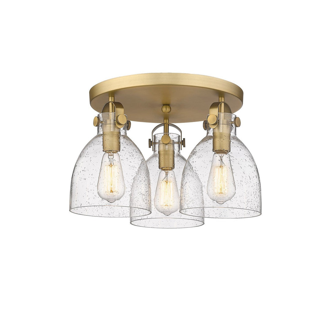 Innovations Downtown Urban 410-3F-BB-G412-7SDY Ceiling Light - Brushed Brass