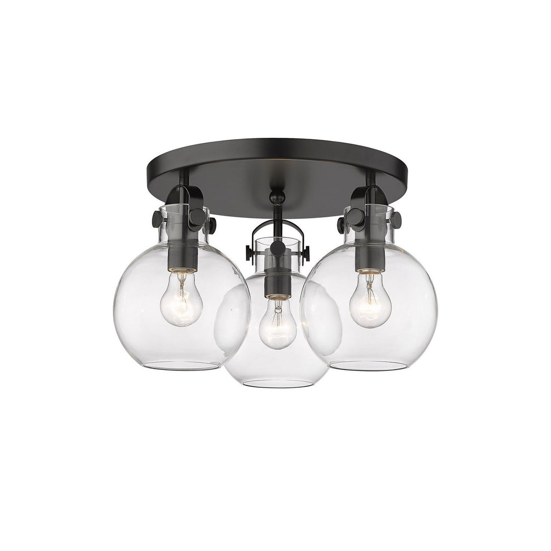 Innovations Downtown Urban 410-3F-BK-G410-7CL Ceiling Light - Matte Black