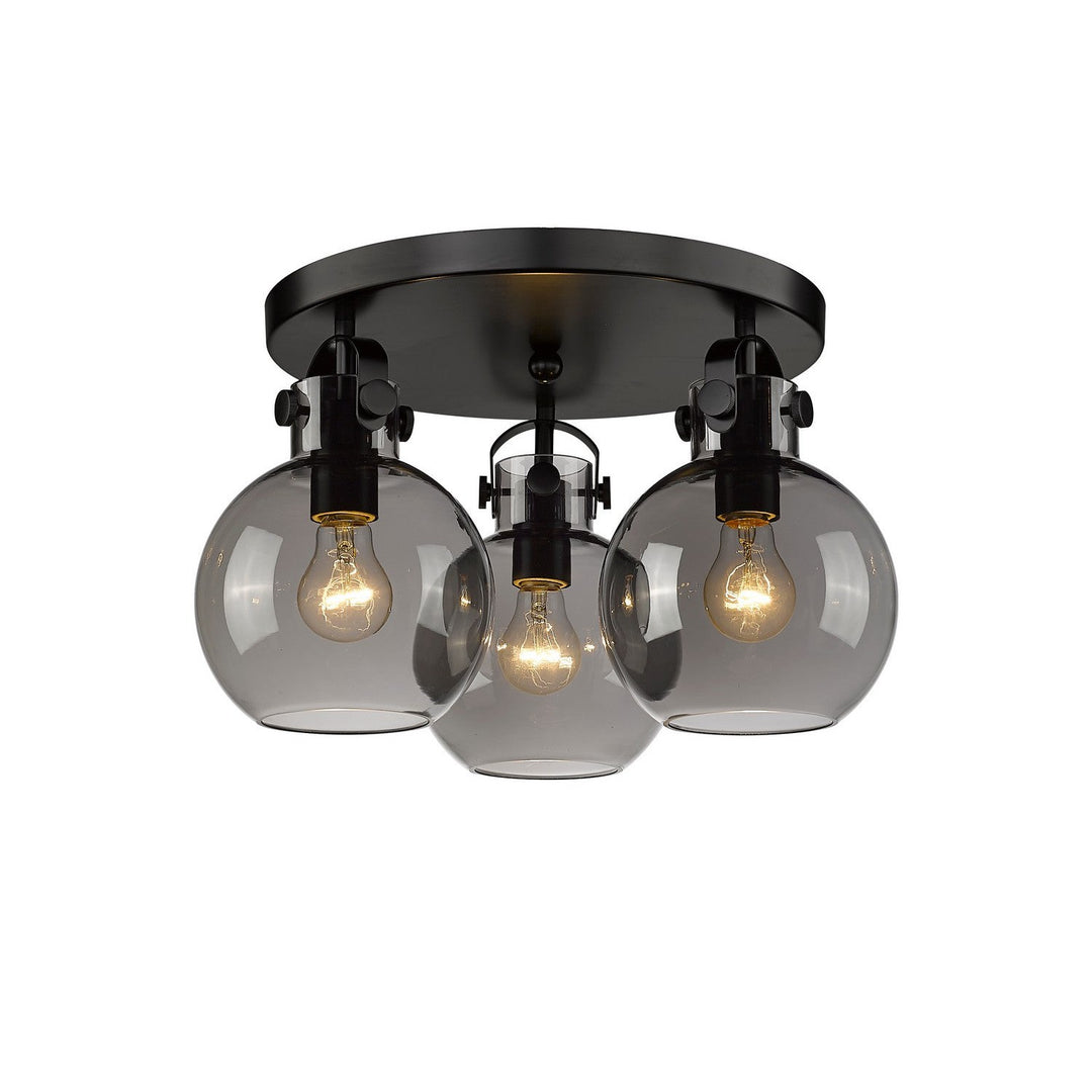 Innovations Downtown Urban 410-3F-BK-G410-7SM Ceiling Light - Matte Black