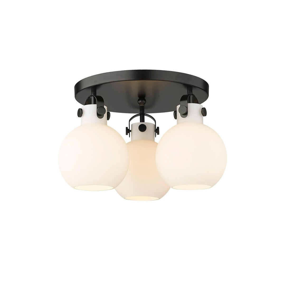 Innovations Downtown Urban 410-3F-BK-G410-7WH Ceiling Light - Matte Black