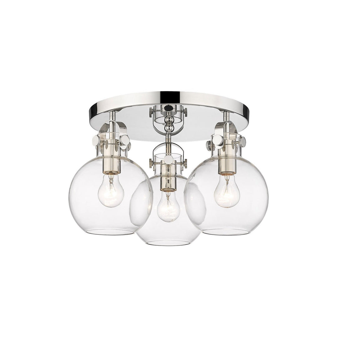Innovations Downtown Urban 410-3F-PN-G410-7CL Ceiling Light - Polished Nickel