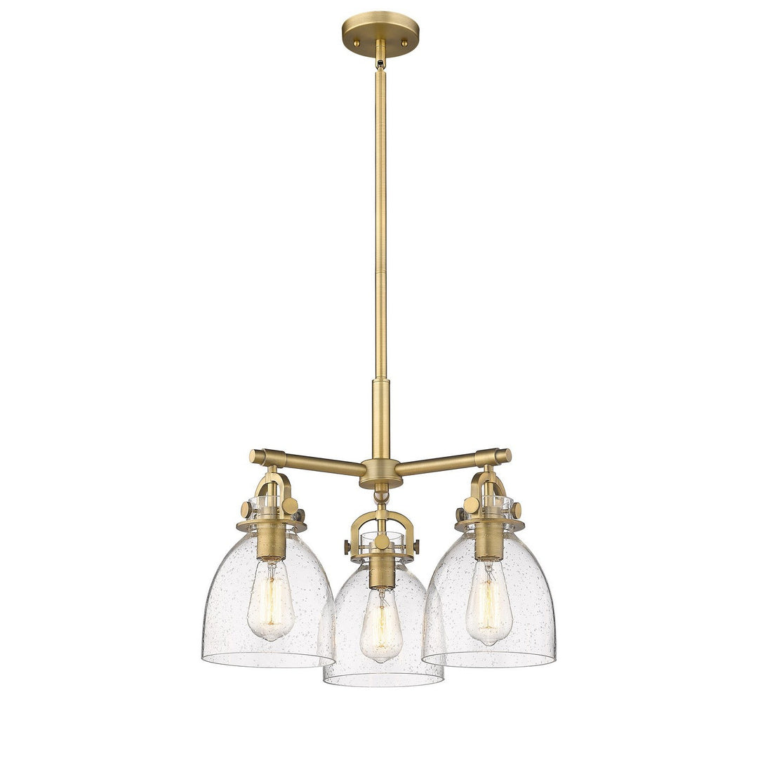 Innovations Downtown Urban 410-3CR-BB-G412-7SDY Pendant Light - Brushed Brass