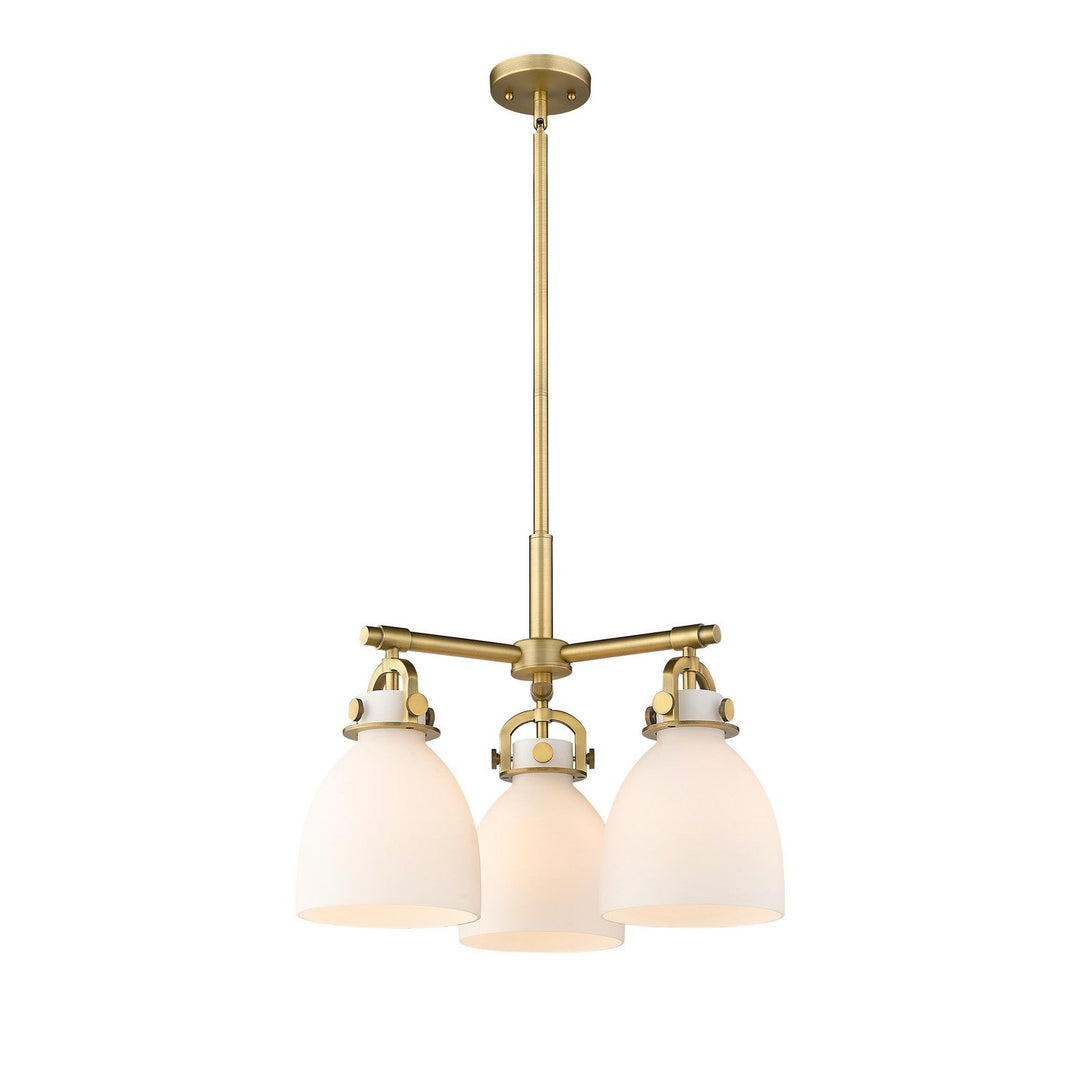 Innovations Downtown Urban 410-3CR-BB-G412-7WH Pendant Light - Brushed Brass