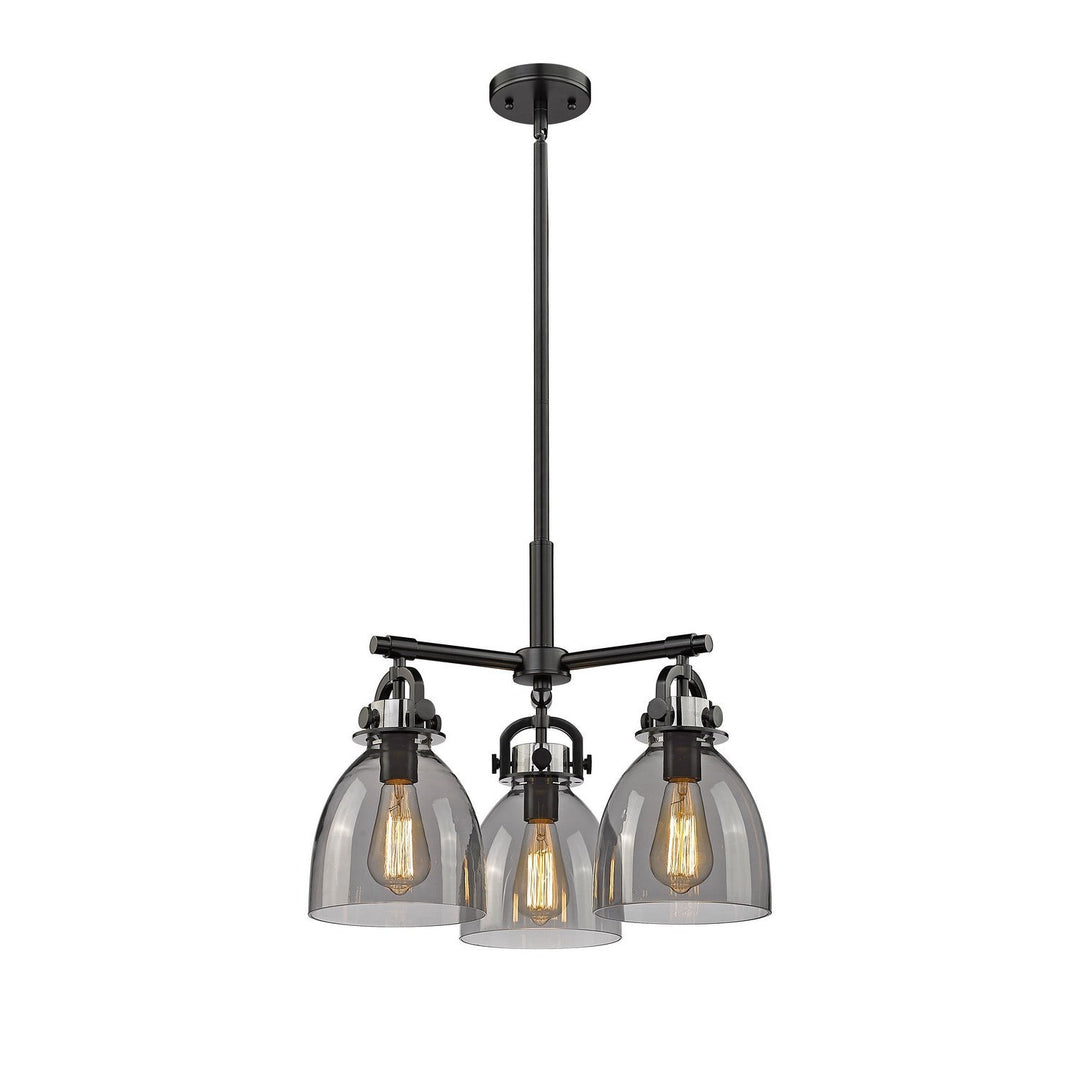 Innovations Downtown Urban 410-3CR-BK-G412-7SM Pendant Light - Matte Black