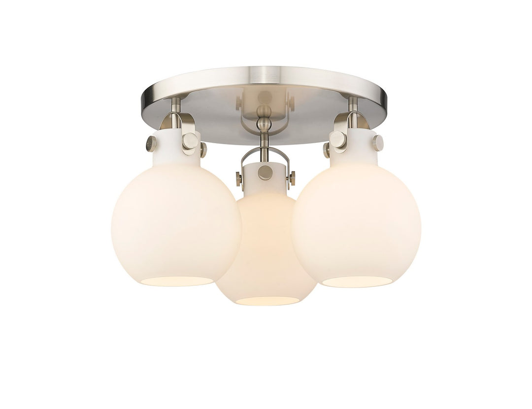 Innovations Downtown Urban 410-3F-SN-G410-7WH Ceiling Light - Satin Nickel
