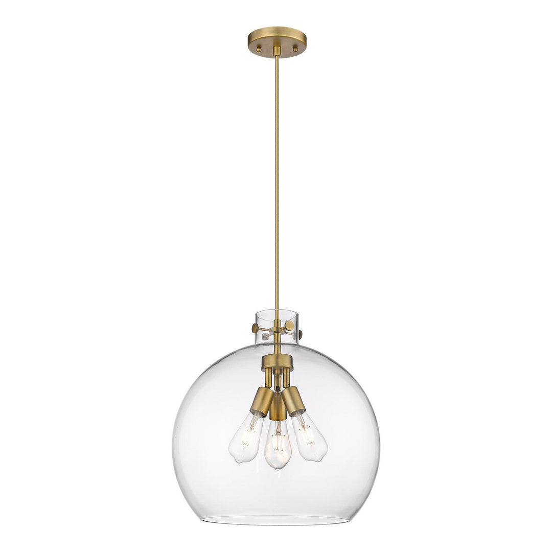Innovations Downtown Urban 410-3PL-BB-G410-18CL Pendant Light - Brushed Brass