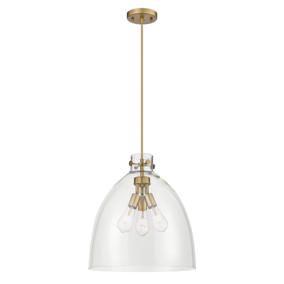 Innovations Downtown Urban 410-3PL-BB-G412-18CL Pendant Light - Brushed Brass