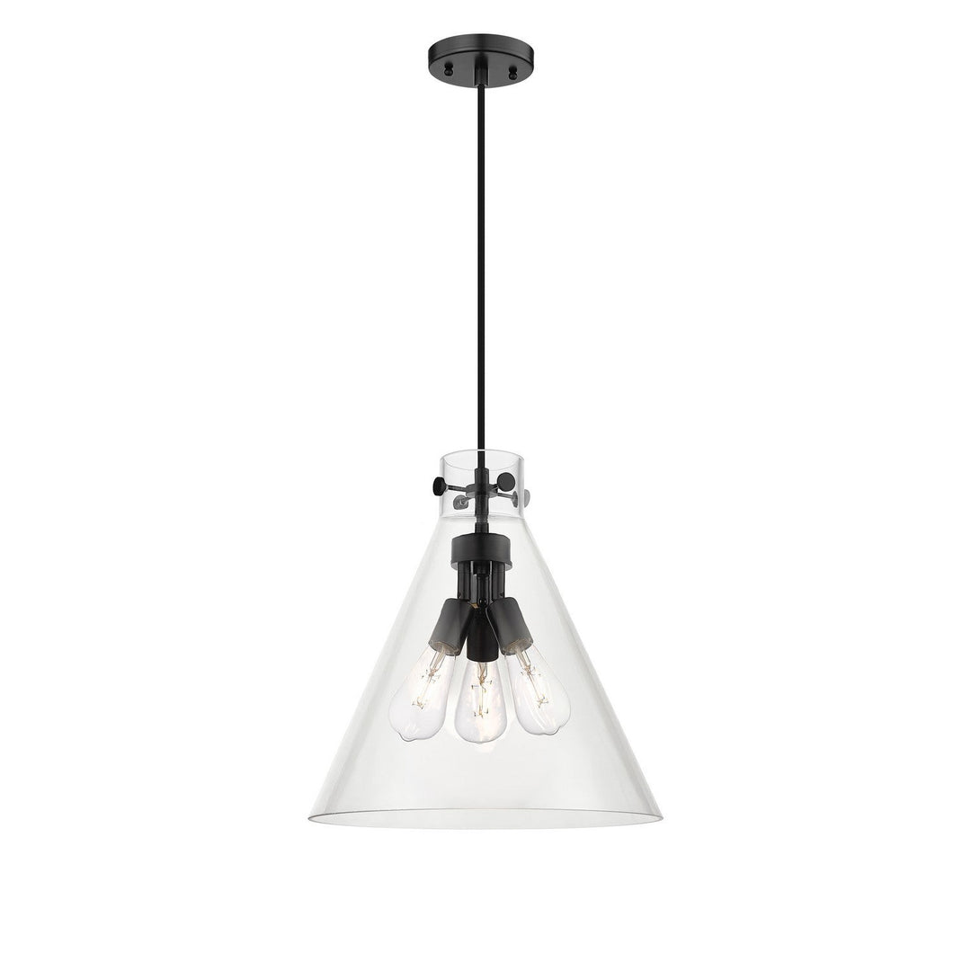 Innovations Downtown Urban 410-3PL-BK-G411-16CL Pendant Light - Matte Black