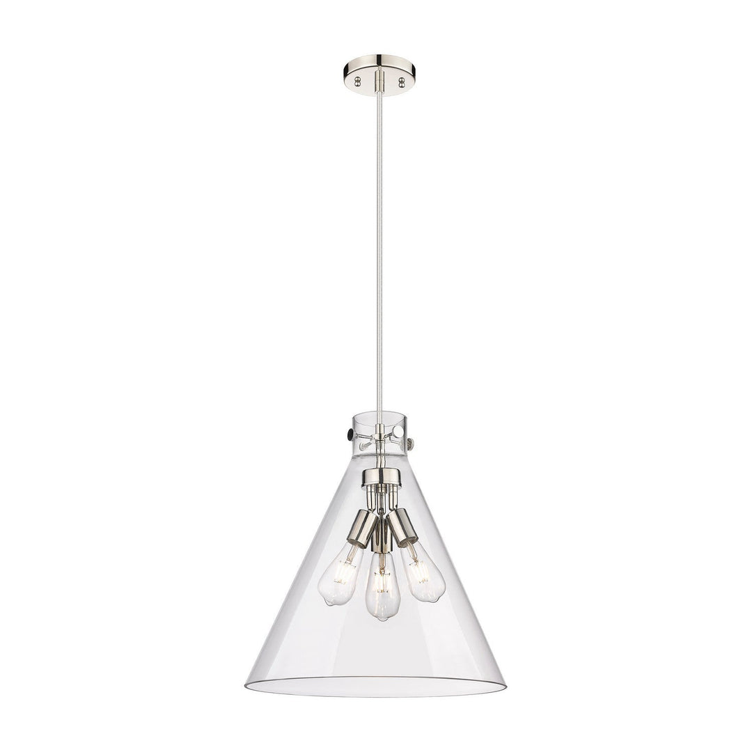 Innovations Downtown Urban 410-3PL-PN-G411-18CL Pendant Light - Polished Nickel