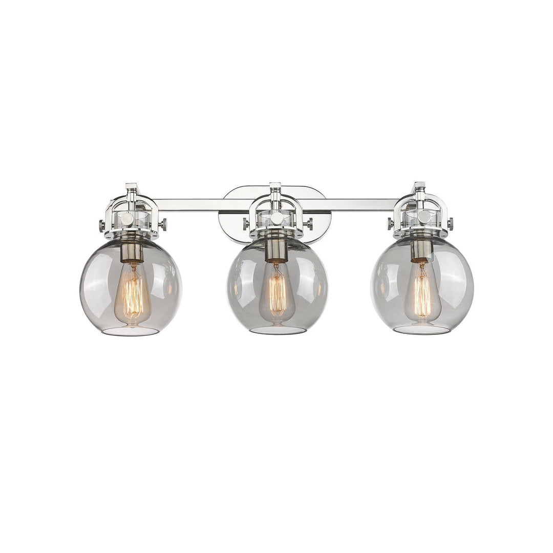 Innovations Newton 410-3W-PN-G410-7SM Bath Vanity Light 27 in. wide - Polished Nickel