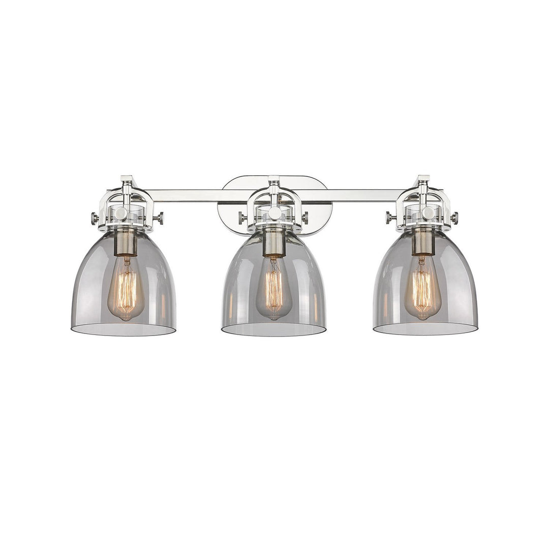Innovations Downtown Urban 410-3W-PN-G412-7SM Bath Vanity Light 27 in. wide - Polished Nickel