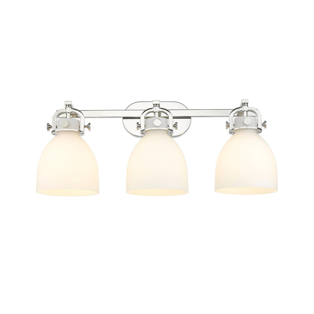 Innovations Downtown Urban 410-3W-PN-G412-7WH Bath Vanity Light 27 in. wide - Polished Nickel